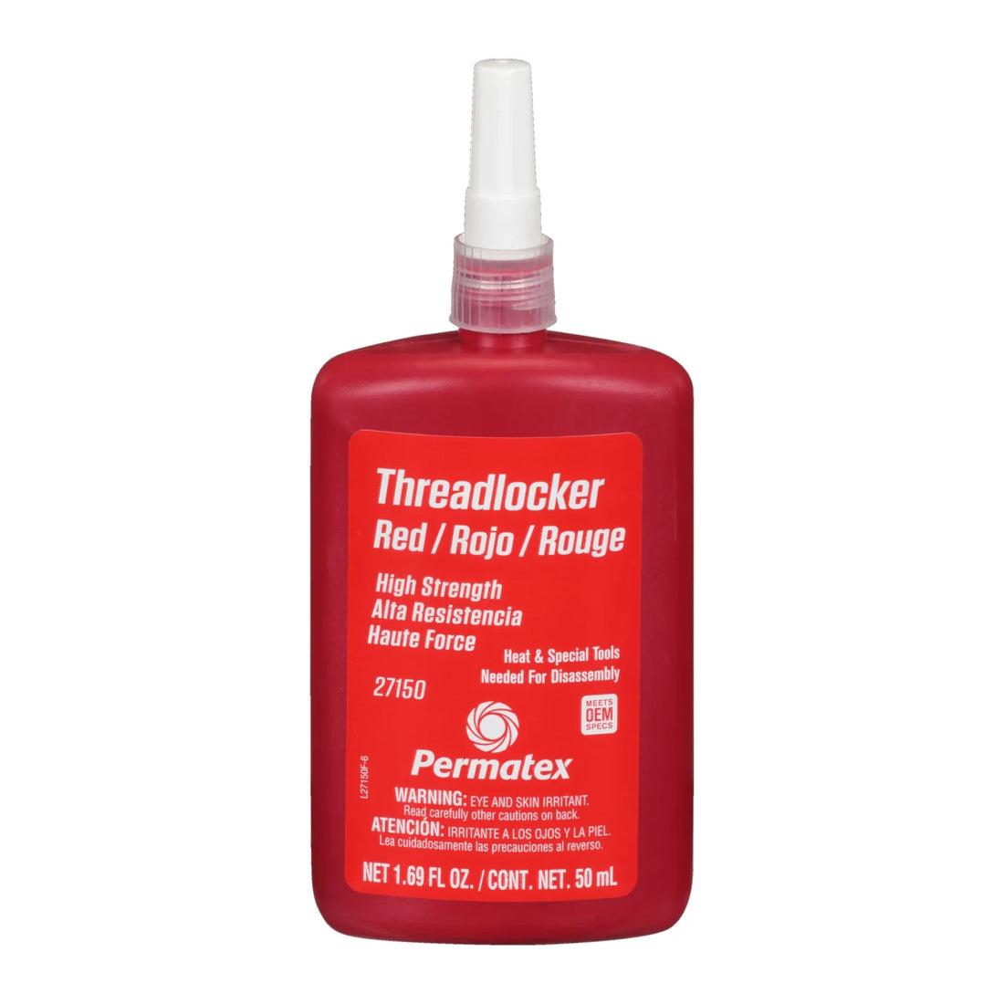 PERMATEX TRABADOR DE PERNOS ALTA RESISTENCIA ROJO 50 ML | 27150