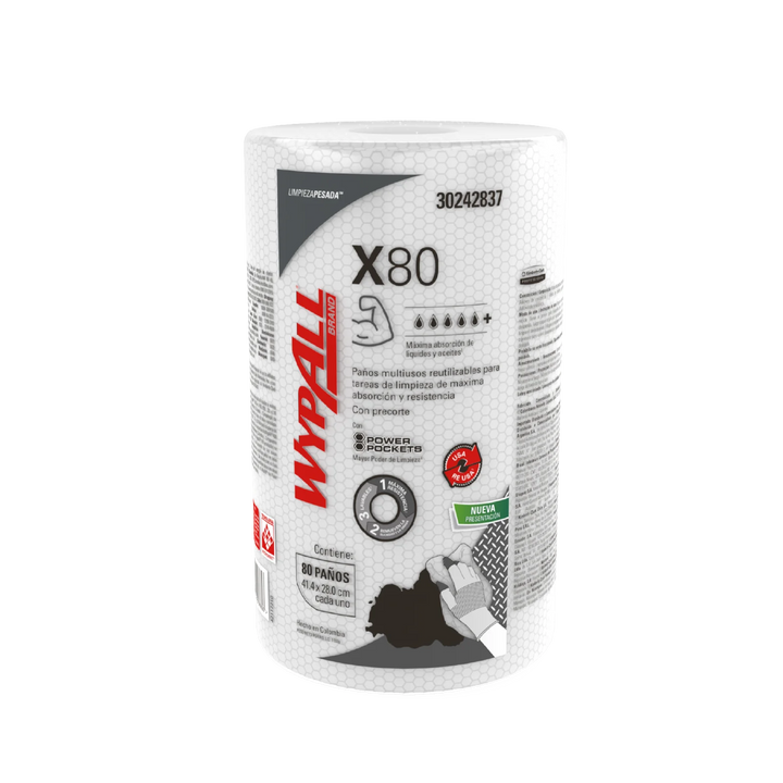 WypAll Paño de limpieza X80 Rollo Regular | 30242837