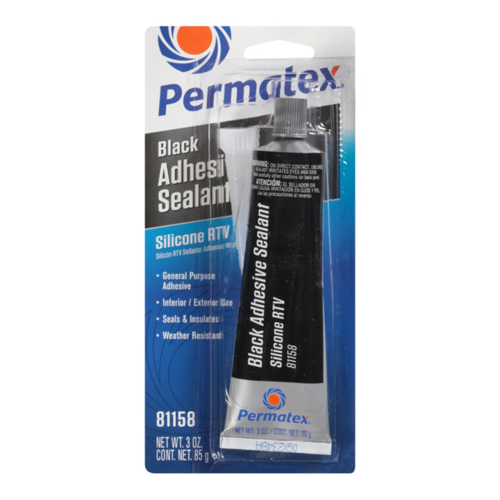 PERMATEX SELLADOR ADHESIVO DE SILICONA NEGRA 3 OZ | 81158