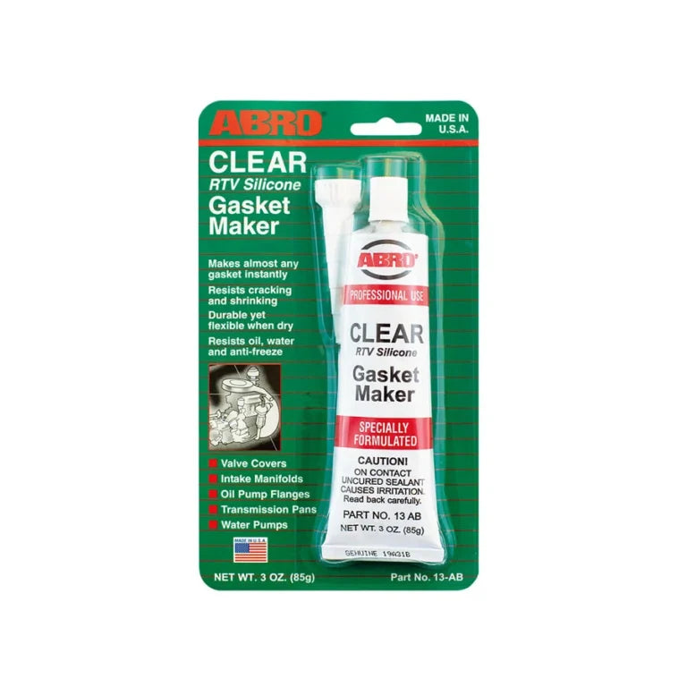 ABRO SILICONA AUTOMOTRIZ TRANSPARENTE 13-AB (USA) 3 OZ