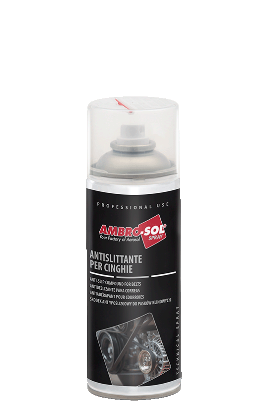 AMBRO-SOL SPRAY ANTIDESLIZANTE / LUBRICANTE PARA CORREAS Y FAJAS (BELT DRESSING) | 400 ML