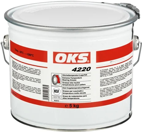 OKS 4220 GRASA PARA COJINETES DE GRADO ALIMENTICIO PARA TEMPERATURAS EXTREMADAMENTE ALTAS | 5 KG