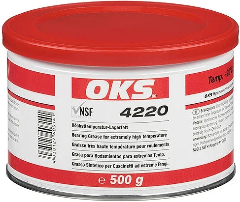 OKS 4220 GRASA PARA COJINETES DE GRADO ALIMENTICIO PARA TEMPERATURAS EXTREMAS | 500 G