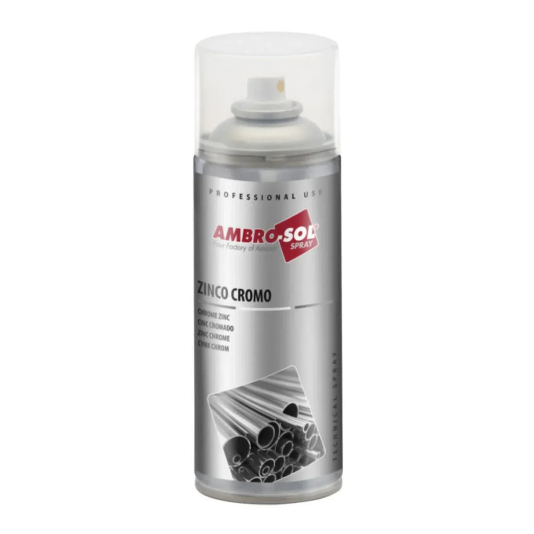 AMBRO-SOL SPRAY GALVANIZADOR FRÍO ZINC 98% GRIS BRILLANTE CROMADO | 400 ML