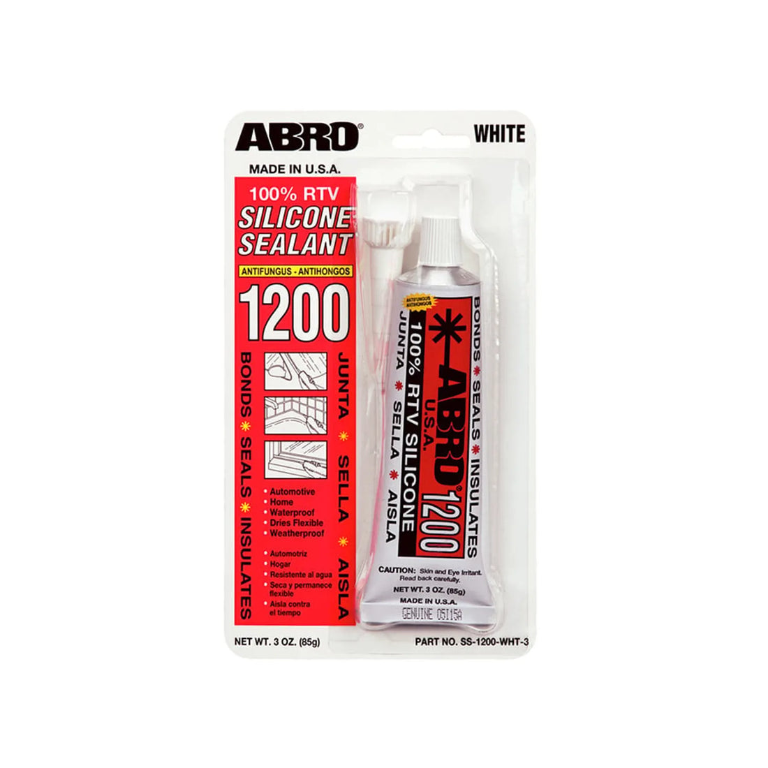 ABRO SILICONA TRANSPARENTE 1200 (USA) | 3 OZ