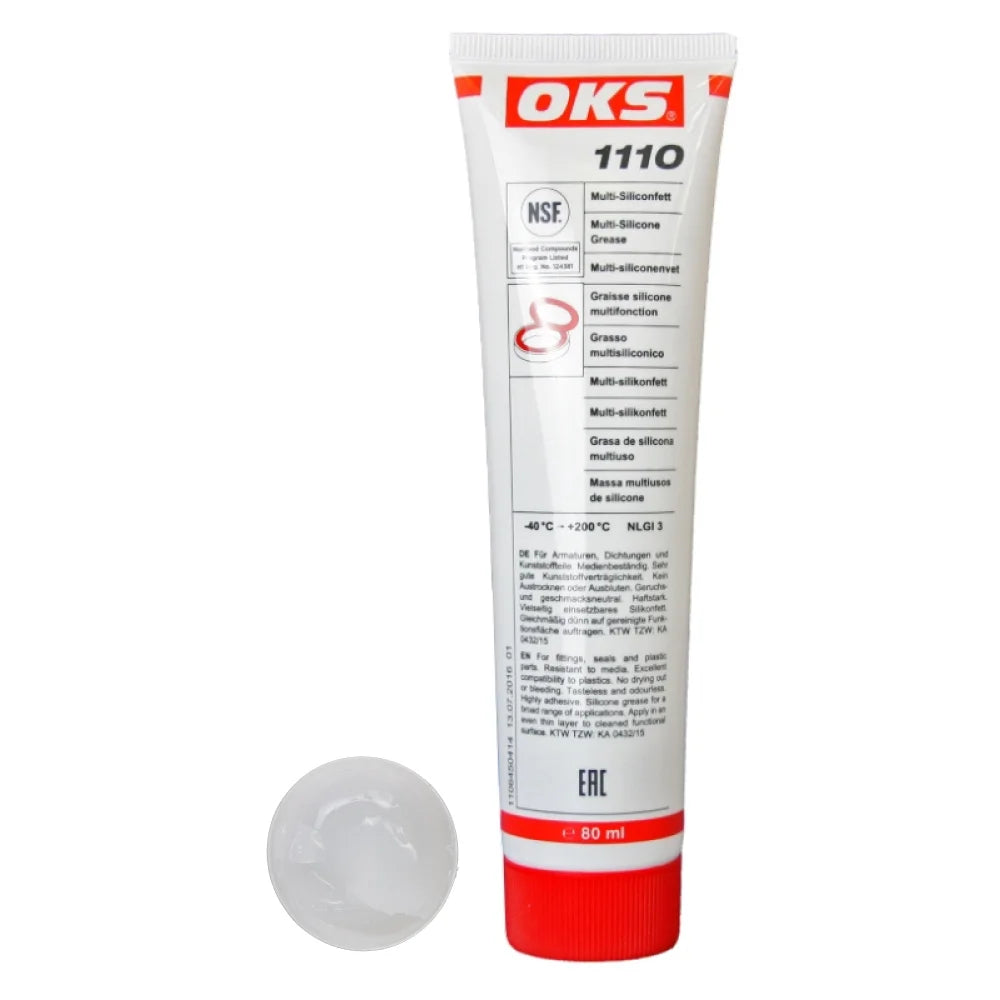 OKS 1110 GRASA DE SILICONA MULTIUSOS DE GRADO ALIMENTICIO INCOLORA NLGI-3 | 80 ML