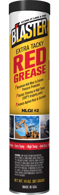 BLASTER GRASA EXTRA ADHERENTE ROJA PARA TRABAJO PESADO | GR-14C-HTR | 14 OZ (397G)