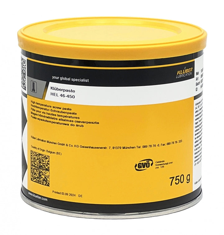 KLÜBERPASTE HEL 46-450 PASTA DE ALTA TEMPERATURA | 750 G | 943150121