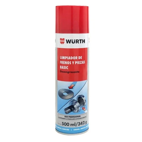 WURTH LIMPIADOR DE FRENOS Y PIEZAS BASIC | 500 ML | 00890 108 011